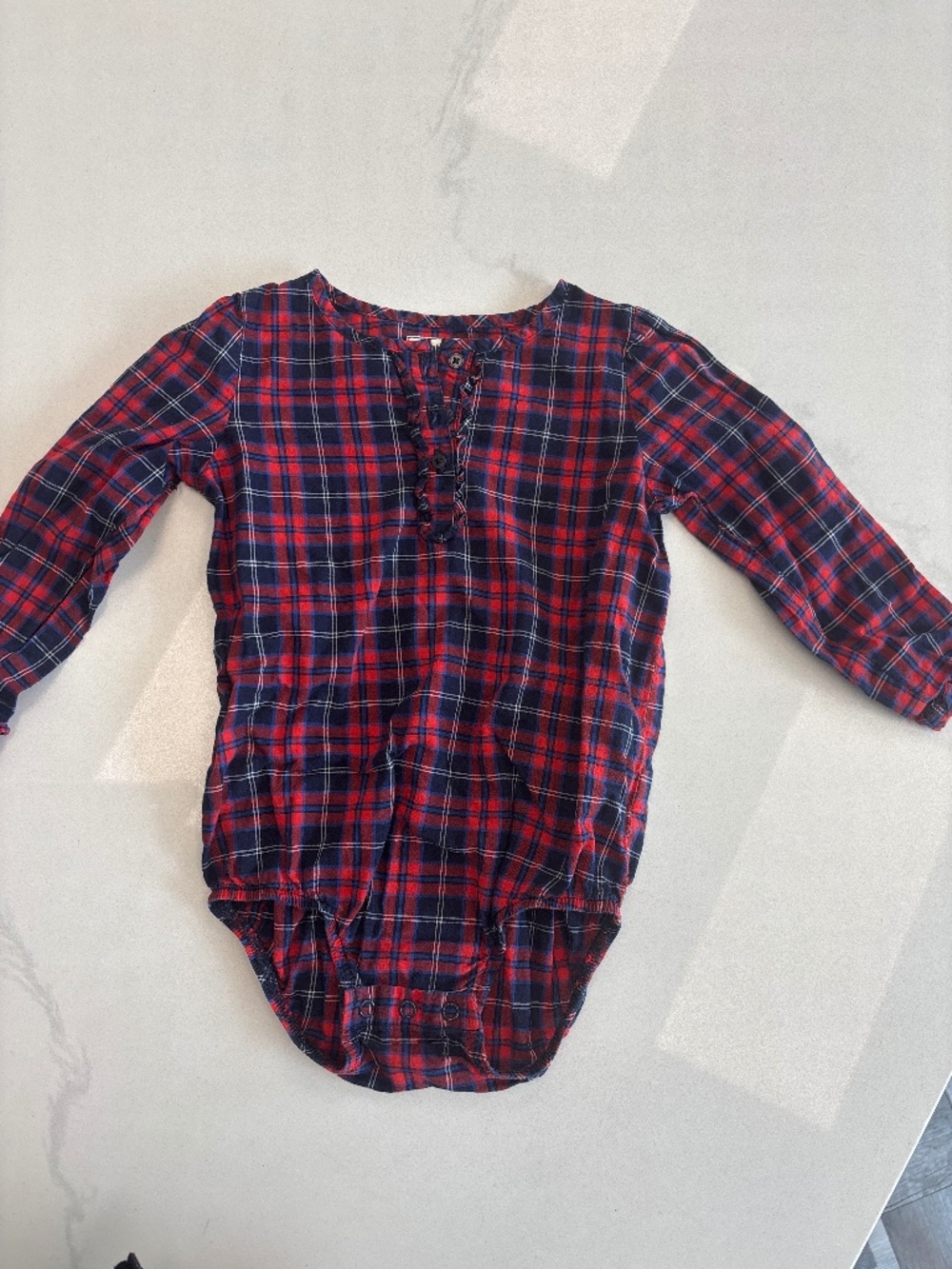 Oshkosh plaid one piece 24 months